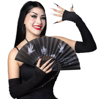 Thumbnail for Elvira Dark Love Fabric Fan - Kreepsville