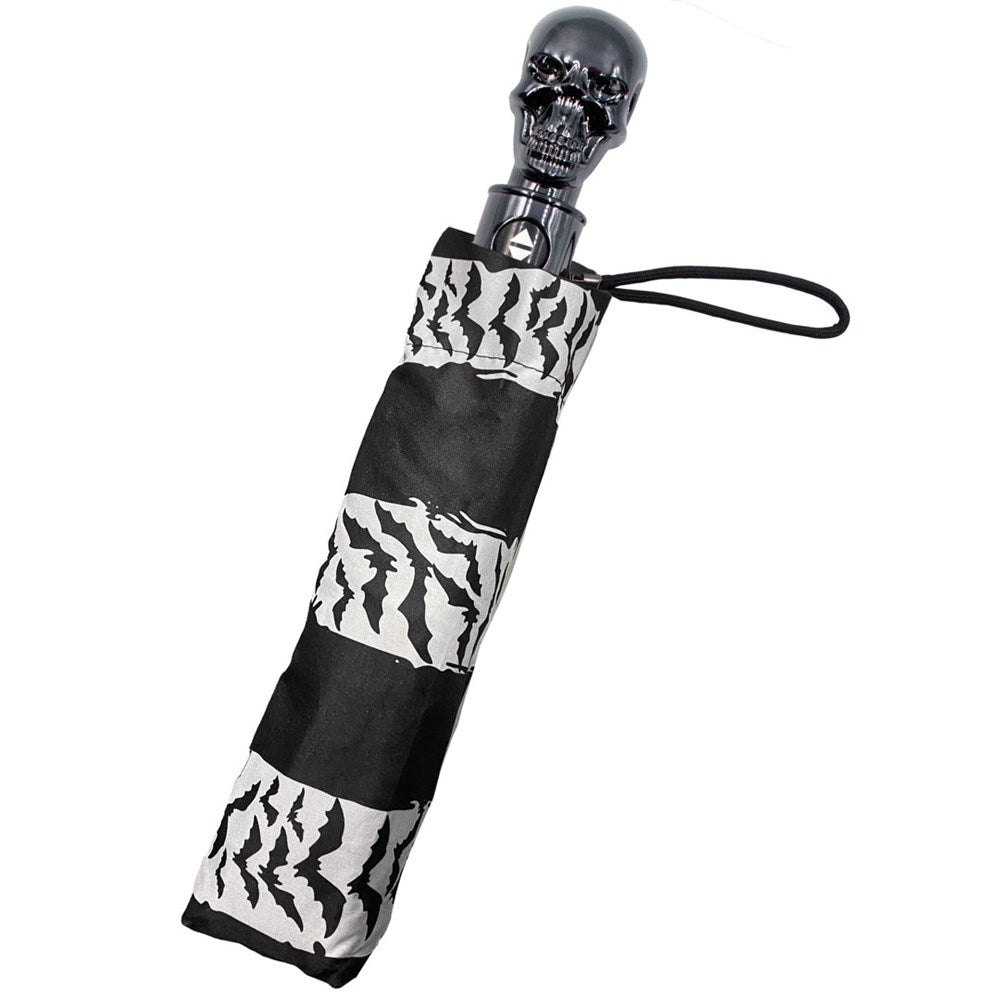 Skull Handle Bat Swirl Umbrella - Kreepsville