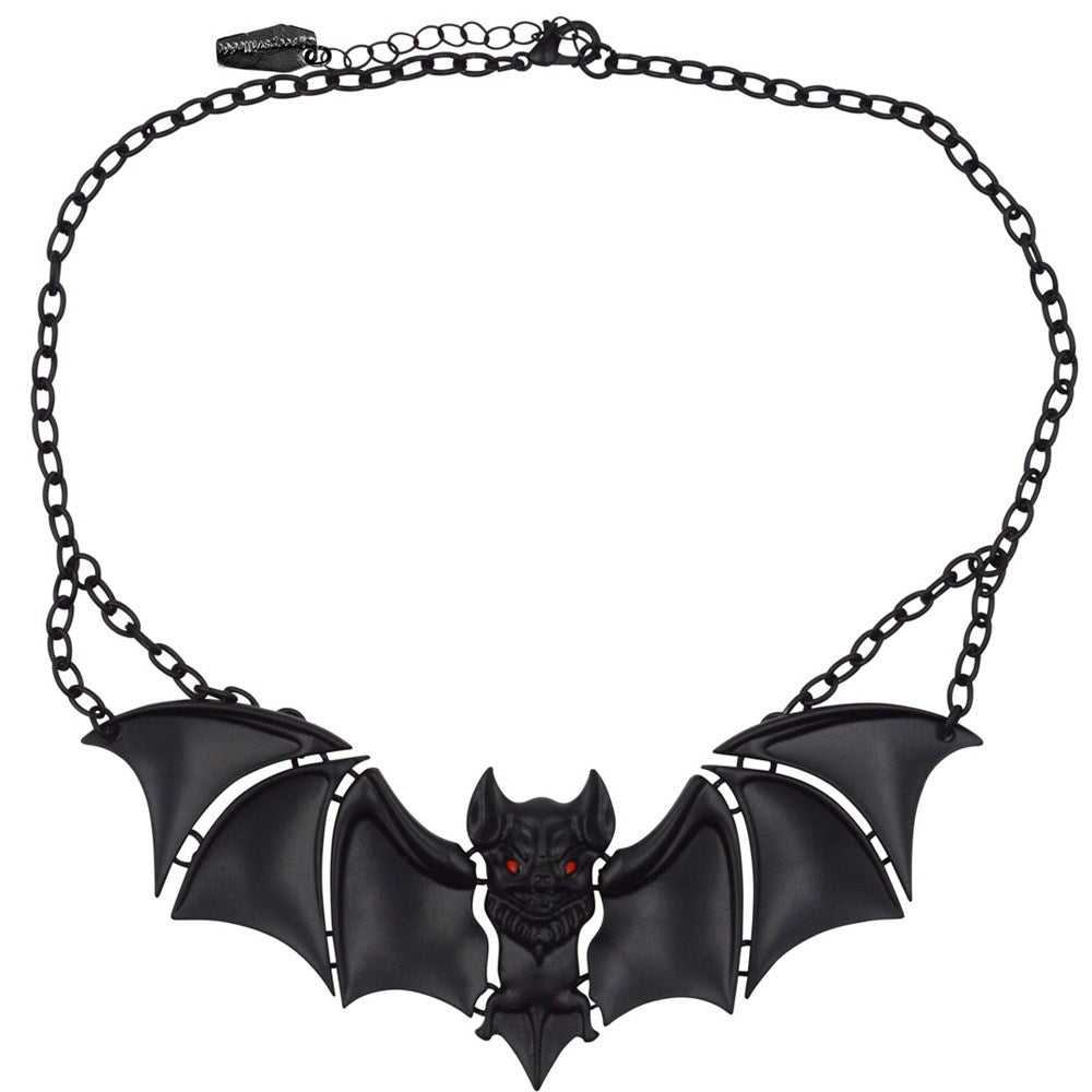 Creature Of The Night Bat Black Necklace - Kreepsville