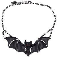 Thumbnail for Creature Of The Night Bat Black Necklace - Kreepsville