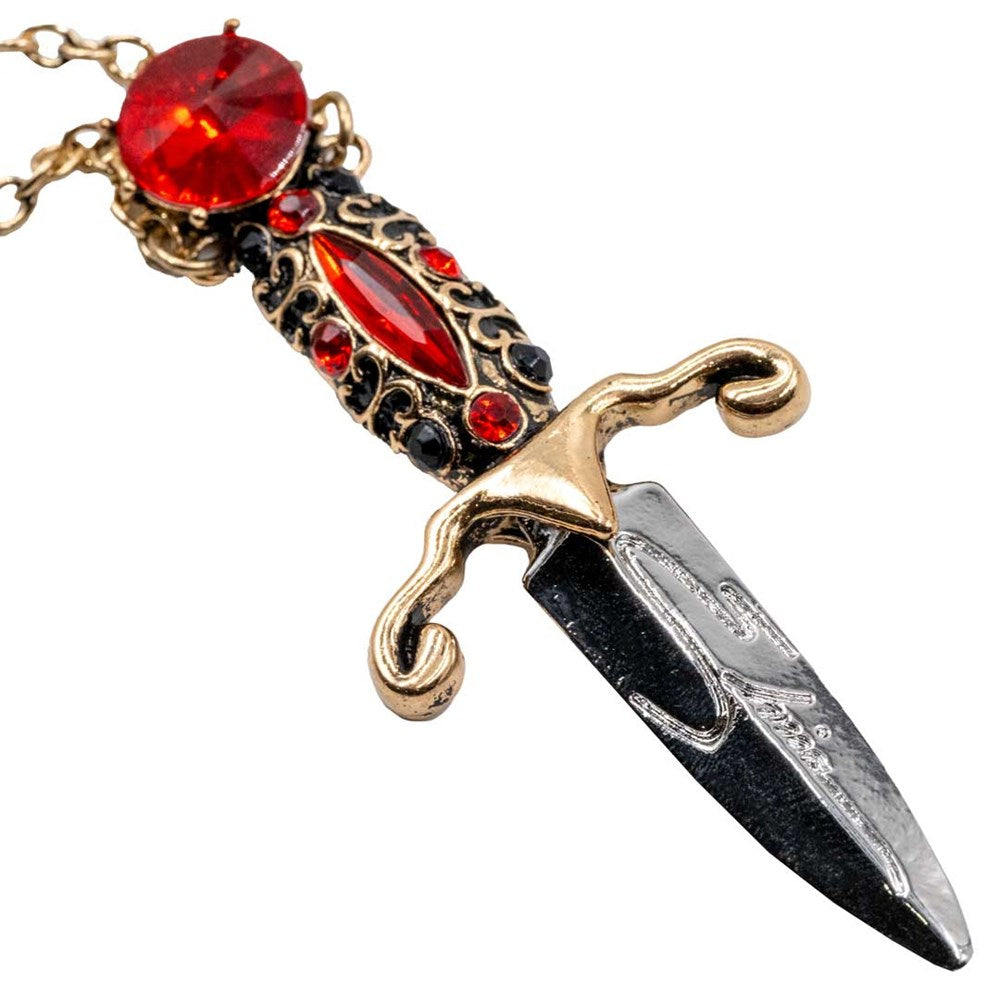 Elvira Dagger Necklace Red - Kreepsville