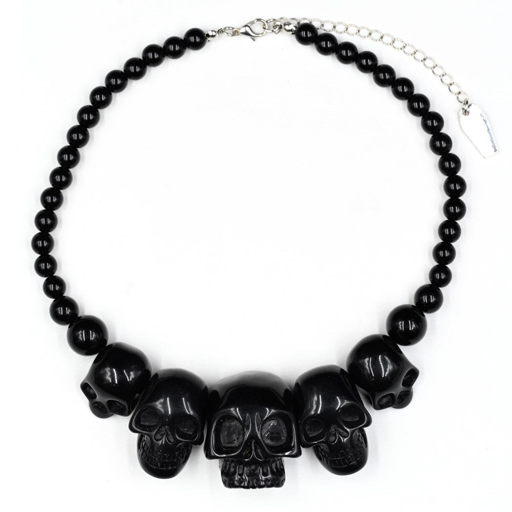 Skull Collection Necklace Black - Kreepsville