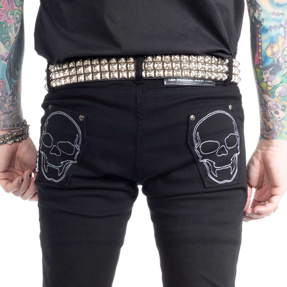 Skeleton Skinny Jeans White Bone - Kreepsville