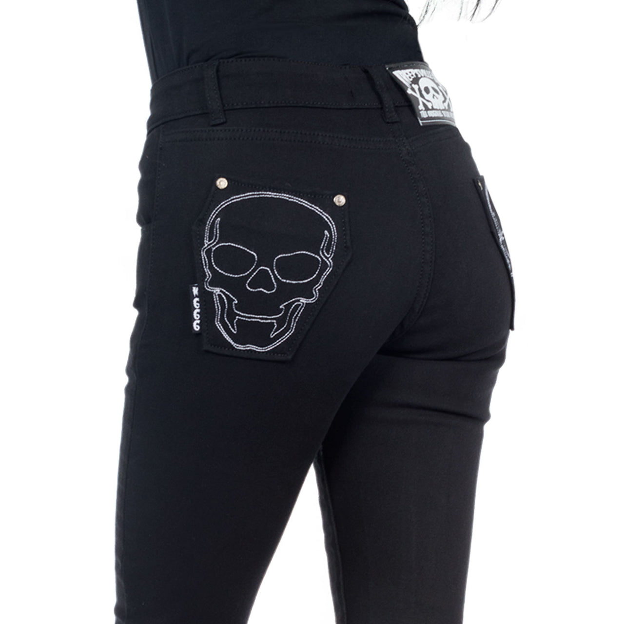 Skeleton Skinny Jeans White Bone - Kreepsville