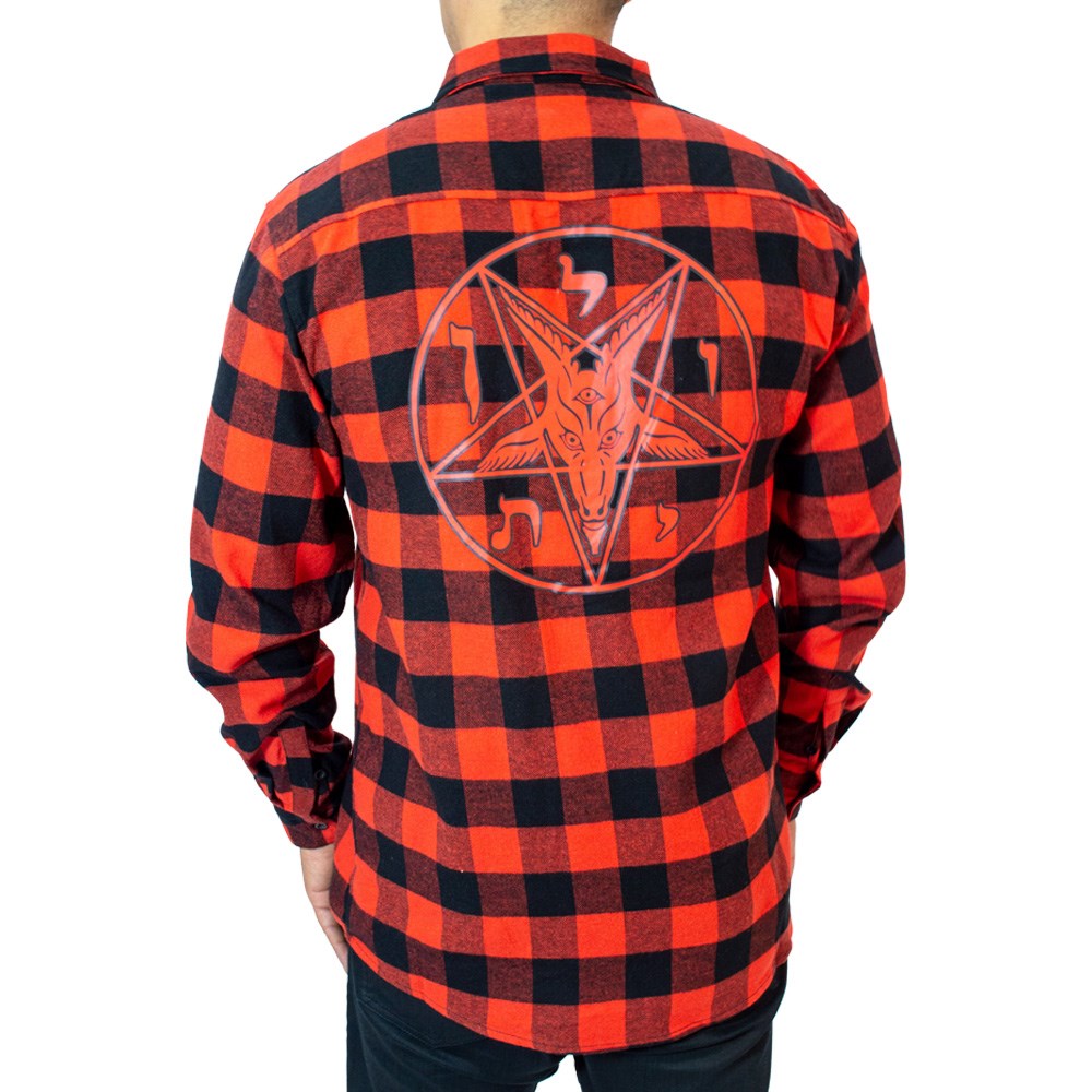Satanic Circle Red Flannel Shirt - Kreepsville