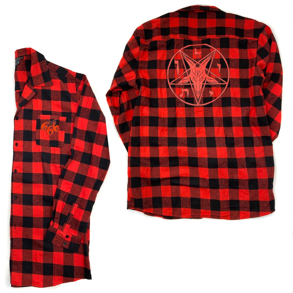 Satanic Circle Red Flannel Shirt - Kreepsville