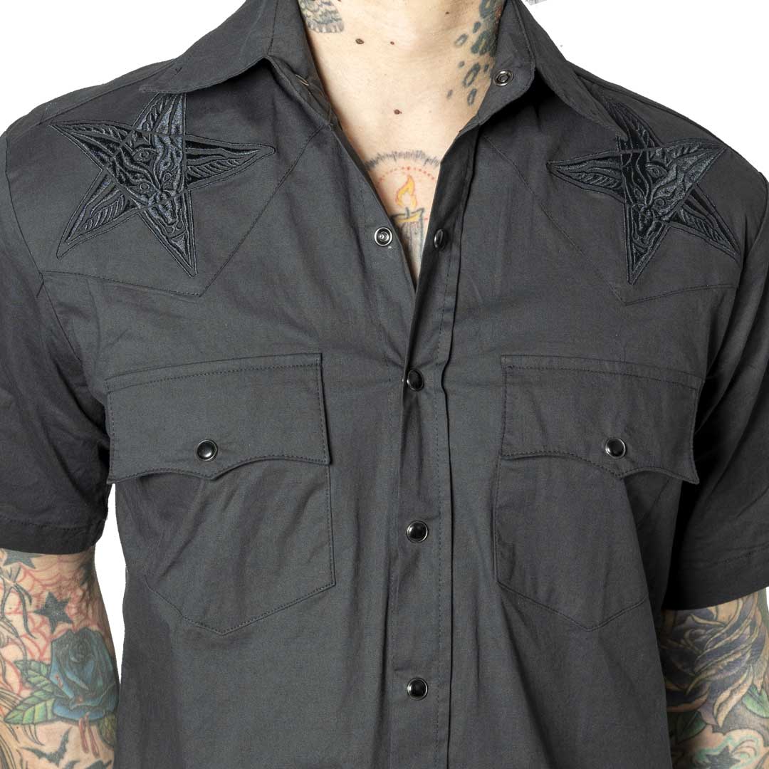 Hellbilly Baphomet Western Shirt - Kreepsville
