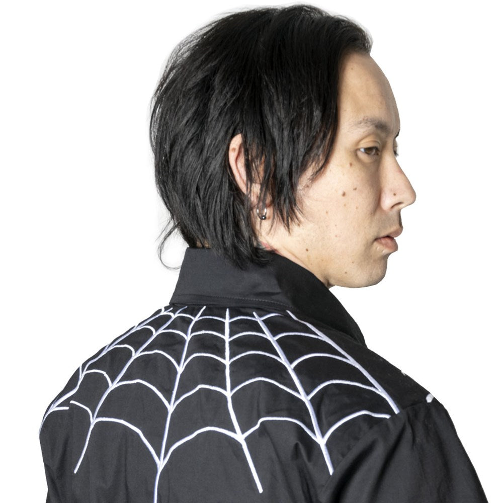 Spiderweb White Western Shirt - Kreepsville