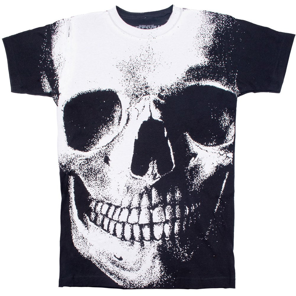 Big Skull White Jumbo T-shirt - Kreepsville