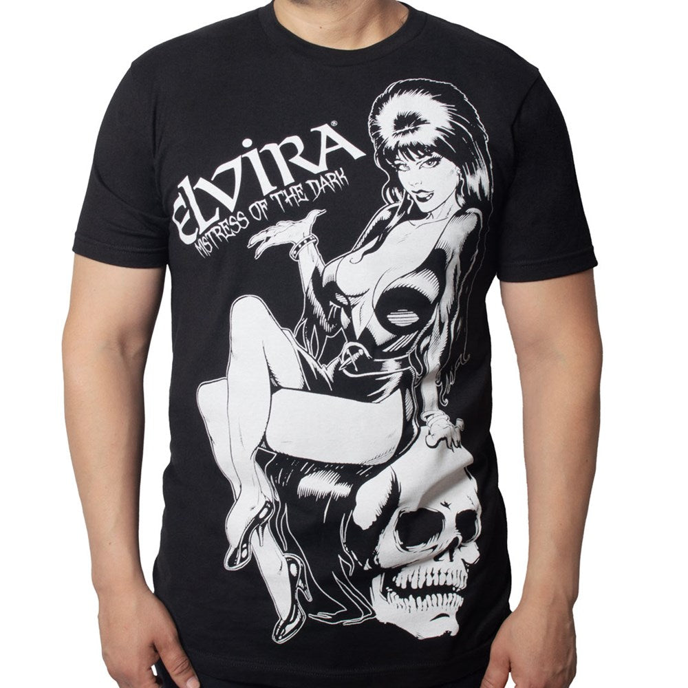 Elvira Comic Skull Men's T-shirt - Kreepsville