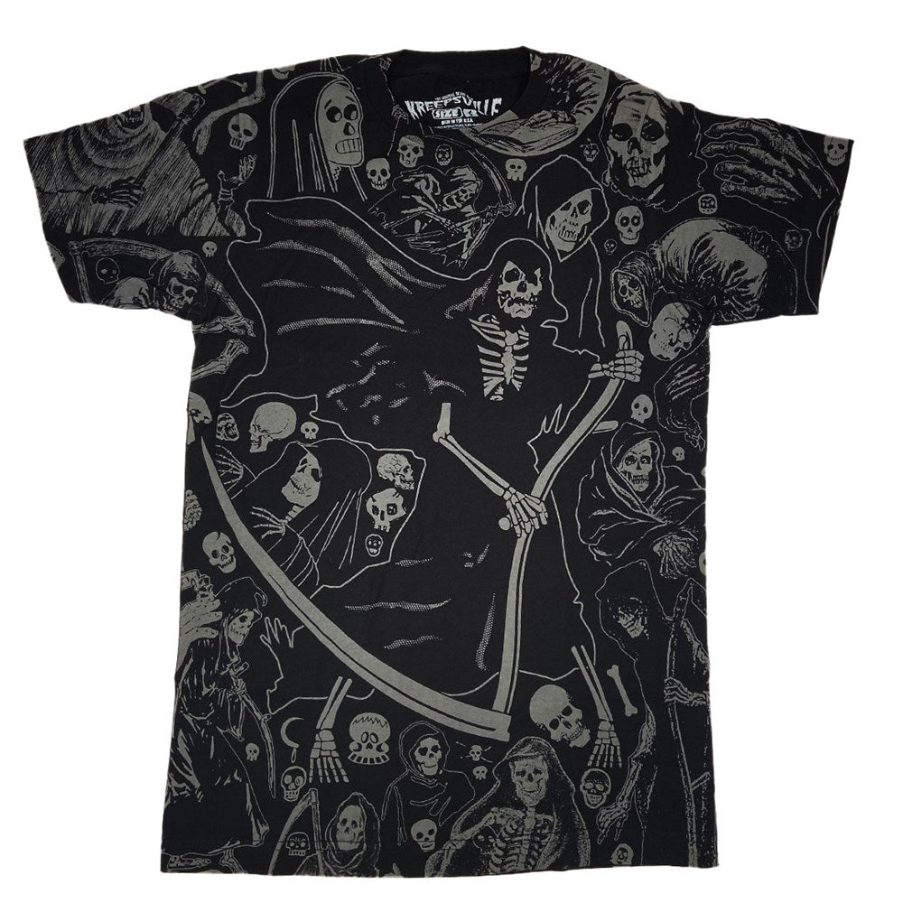 Grim Reaper Grey Jumbo T-shirt - Kreepsville