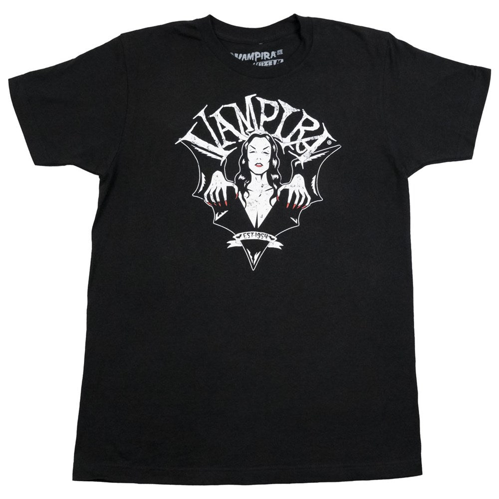 Vampira Bat Wing Crest T-shirt - Kreepsville