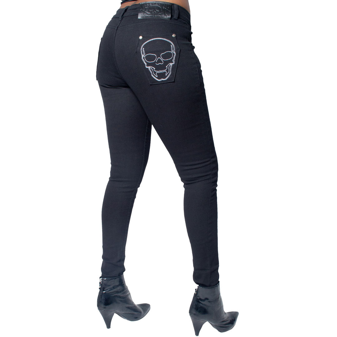 Skeleton Skinny Jeans White Bone - Kreepsville