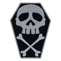 Thumbnail for Skull Cross Bones Coffin Grey Patch - Kreepsville
