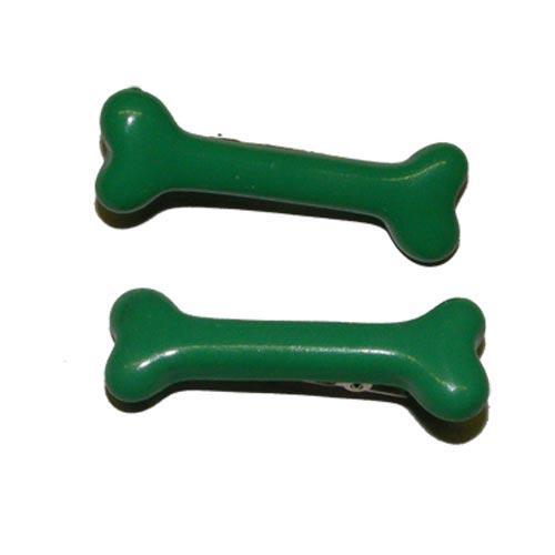 Mini Bone Hair Slides Green - Kreepsville