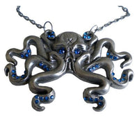 Thumbnail for Octoskull Necklace Blue Jewels - Kreepsville
