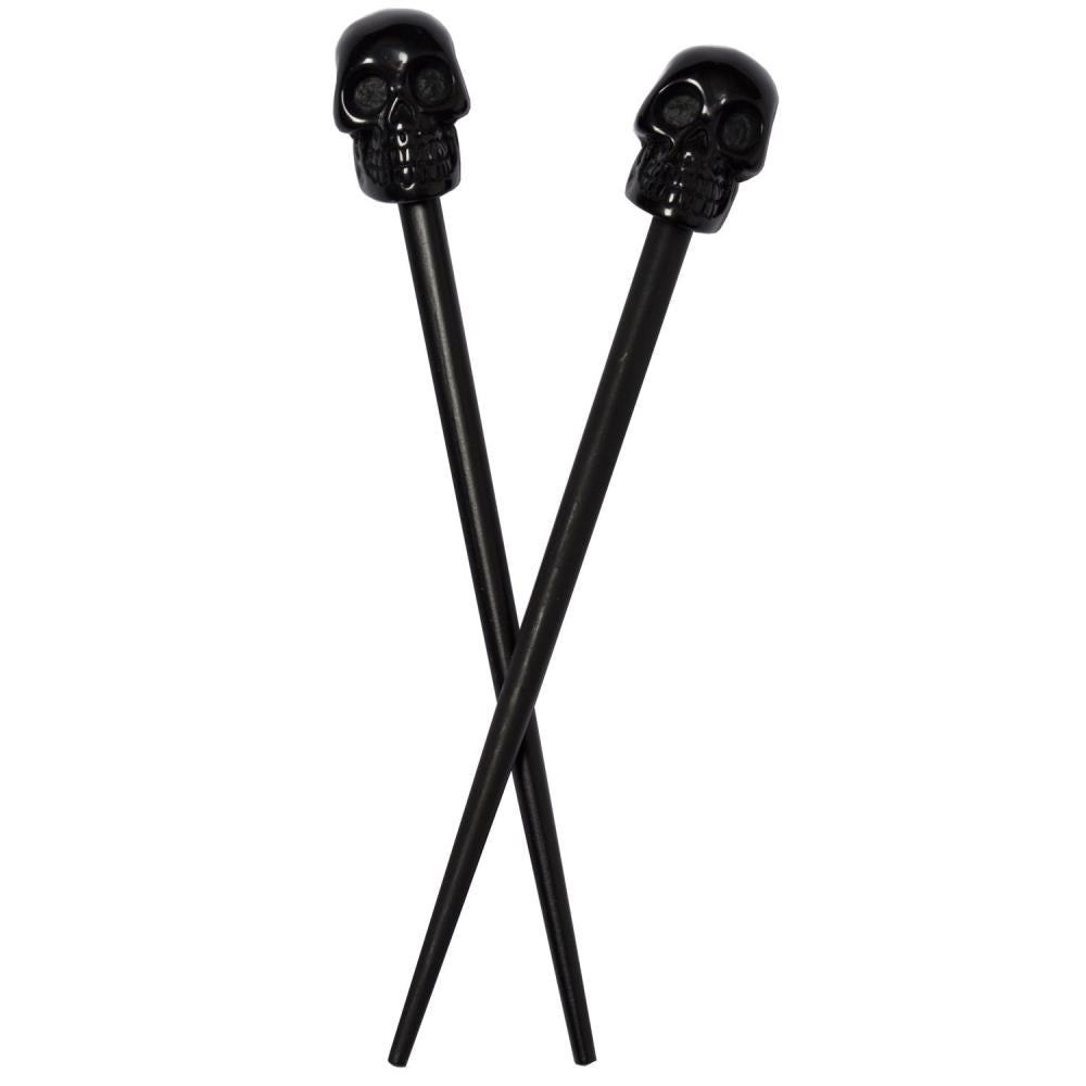 Skull Collection Black Hair Sticks - Kreepsville