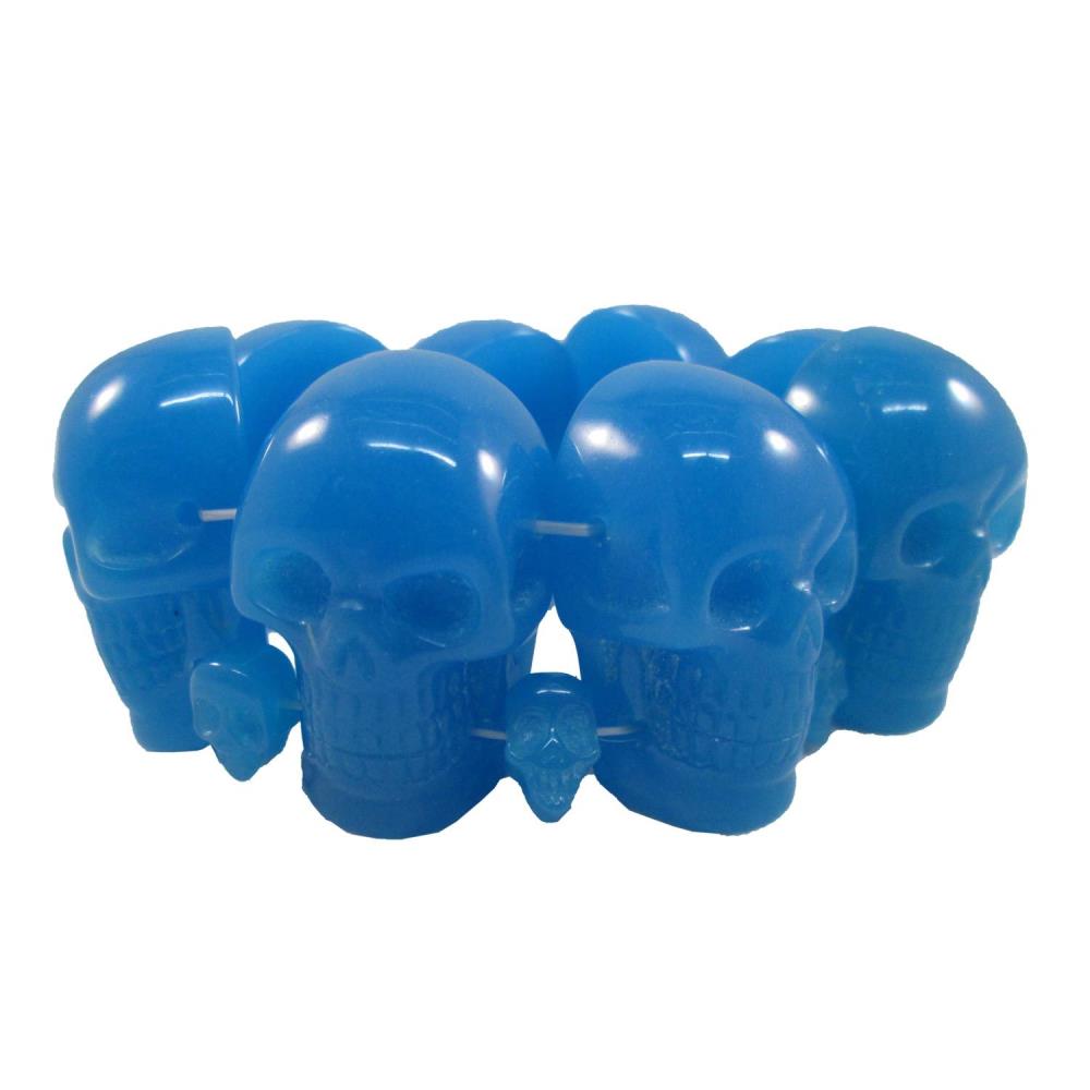 Kreepsville 666 Blue Glow Skull Collection Bracelet
