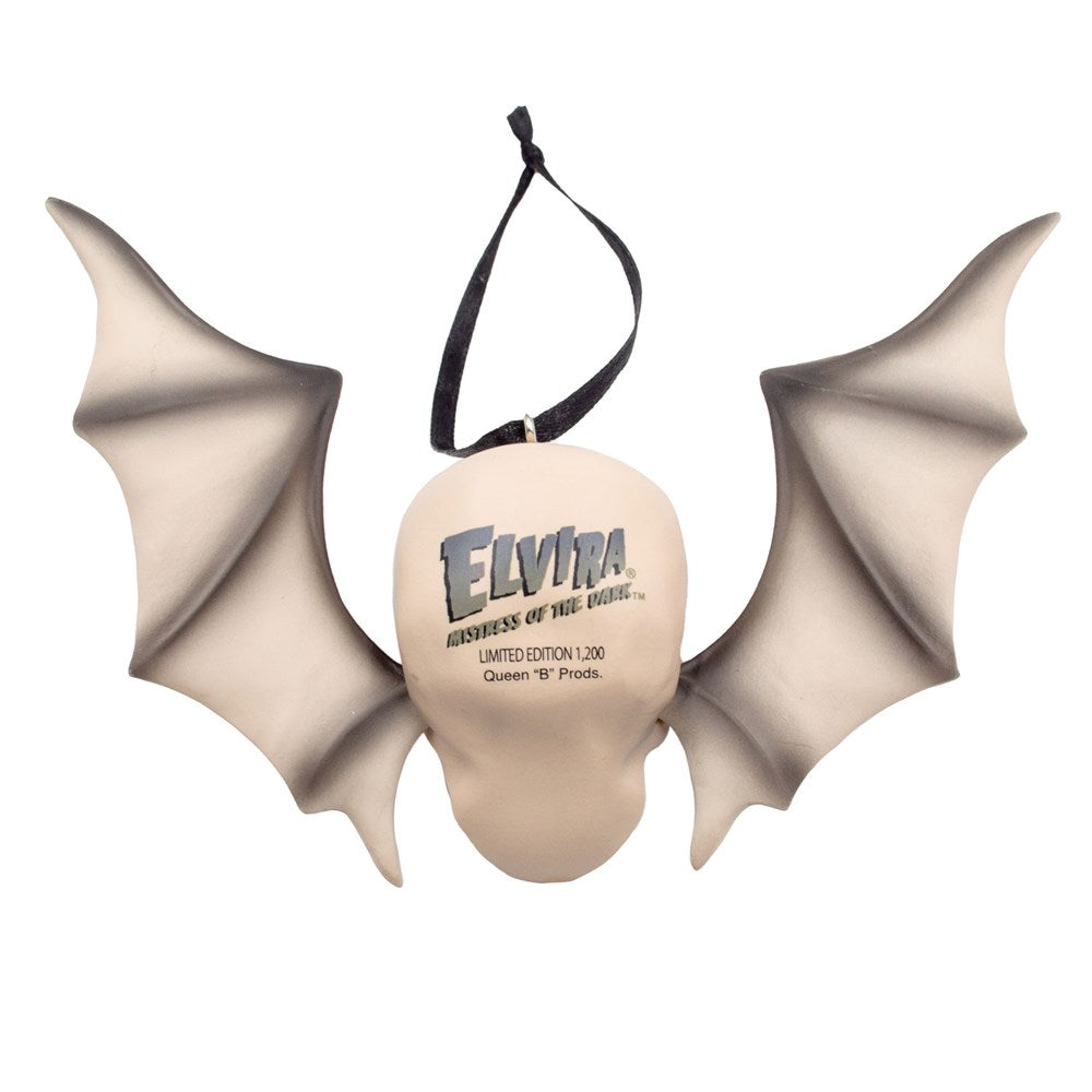 LESS THAN PERFECT Elvira Enesco Skull and Bat Wing Ornament - Kreepsville