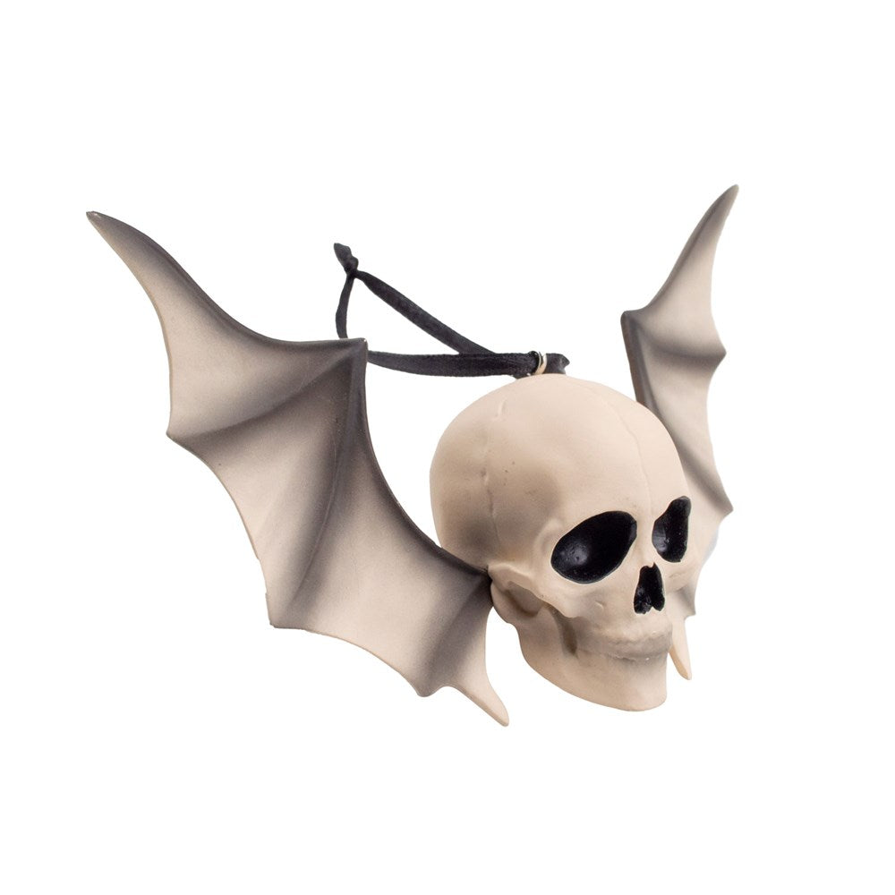 LESS THAN PERFECT Elvira Enesco Skull and Bat Wing Ornament - Kreepsville