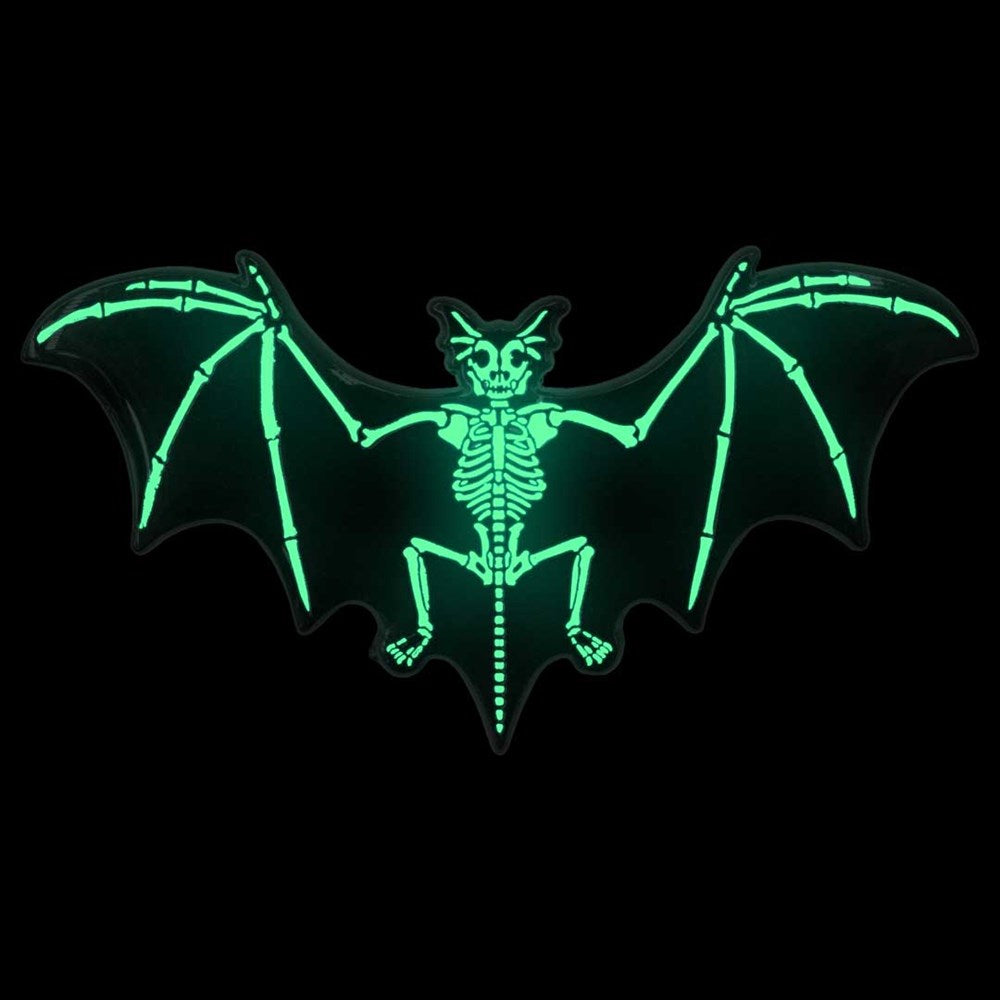 Skelli Bat Glow Enamel Pin - Kreepsville