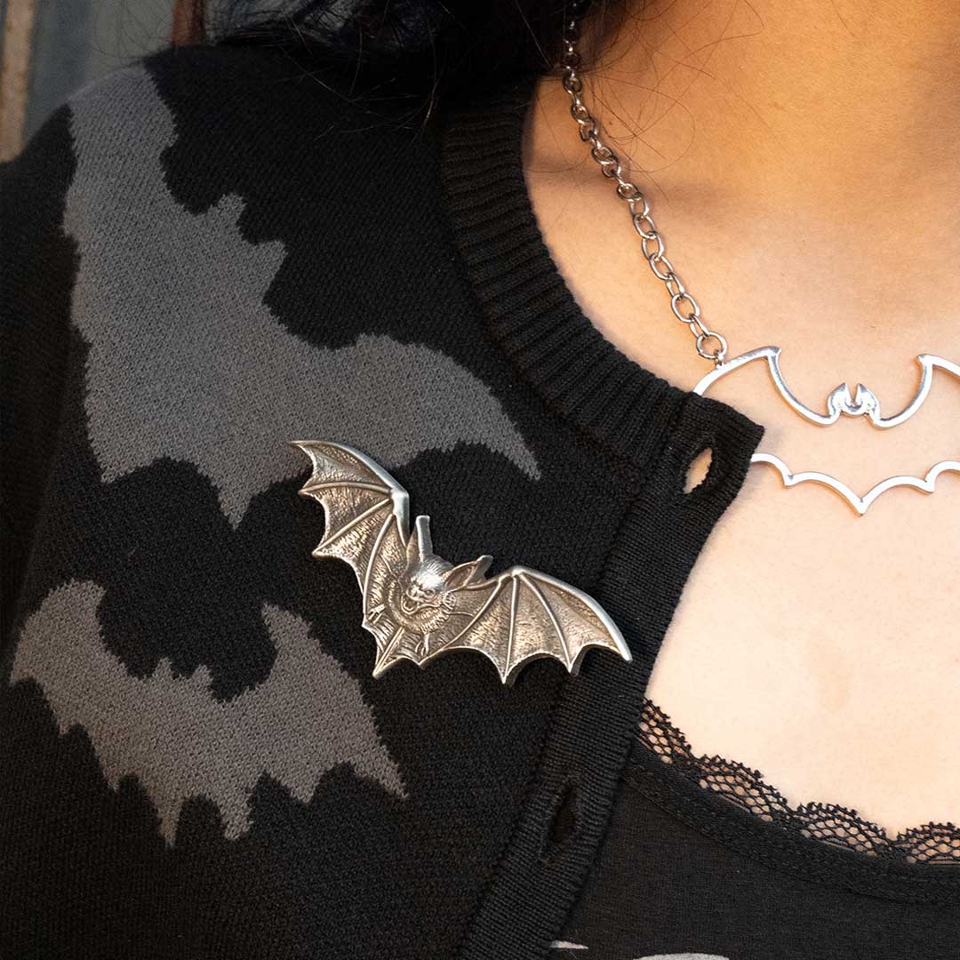 Creature Of The Night Bat Pin Brooch - Kreepsville