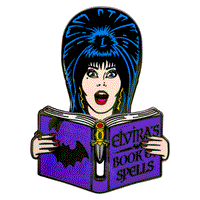 Thumbnail for Elvira Books Of Spells Moving Enamel Pin