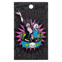 Thumbnail for Elvira Ghostcoaster Glitter Enamel Pin - Kreepsville