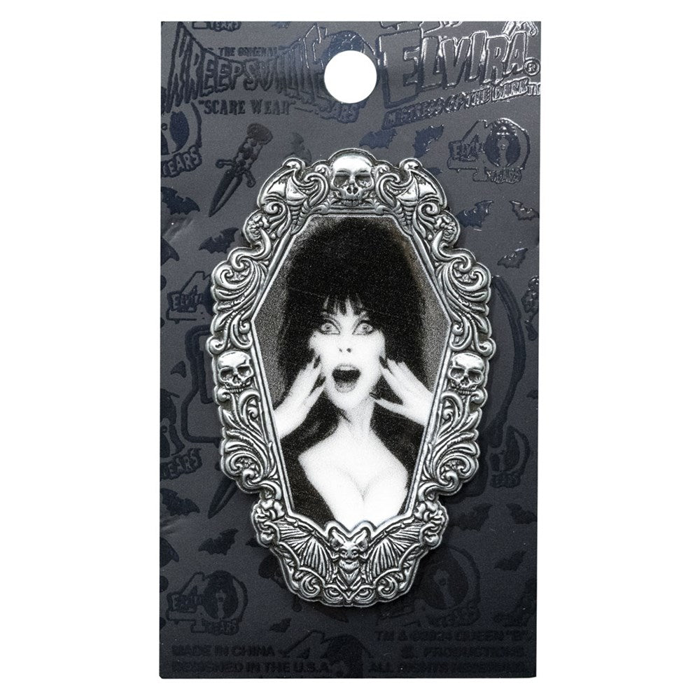 Elvira Hands Gothic Frame Enamel Pin - Kreepsville