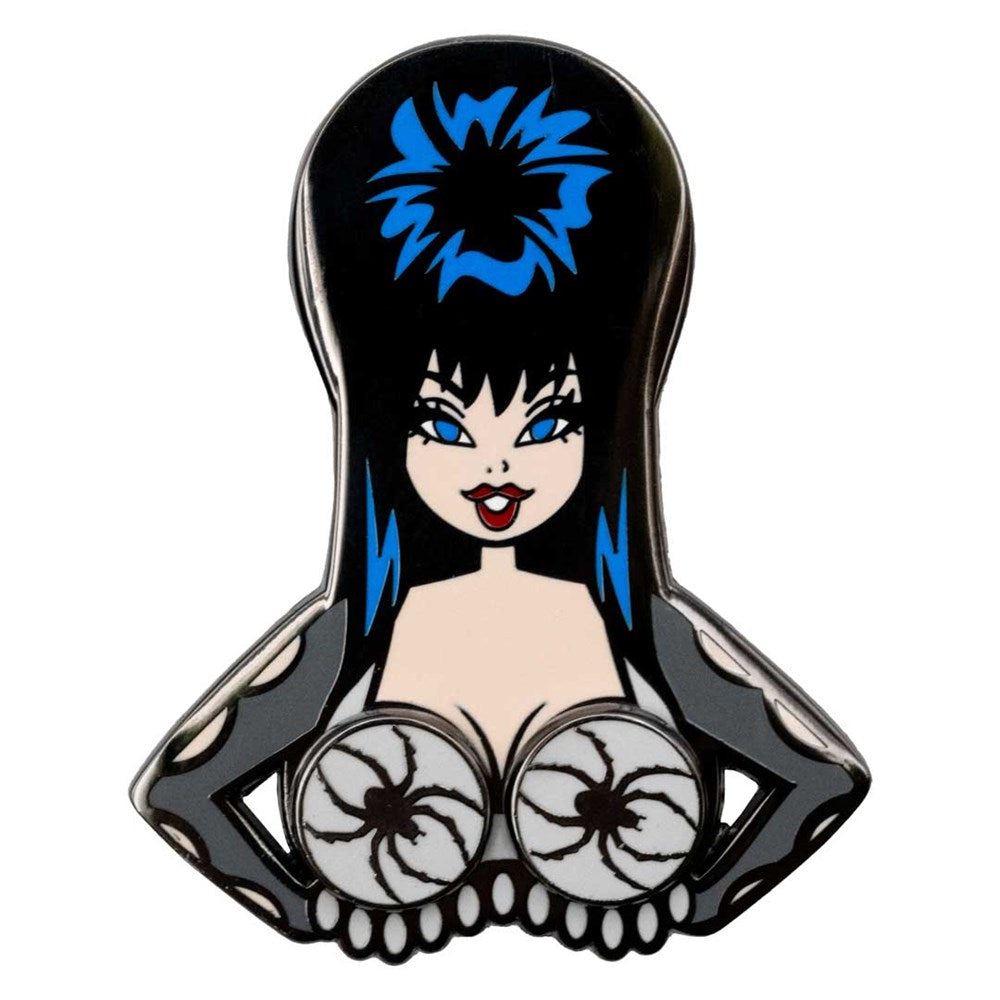 Elvira Spinning Spiders Enamel Pin - Kreepsville