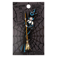 Thumbnail for Elvira Standing Witch Black Enamel Pin - Kreepsville