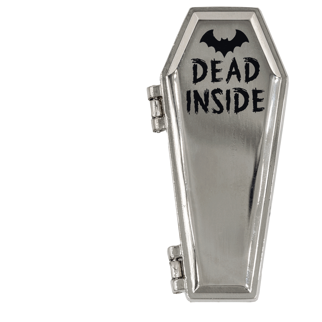Dead Inside Open Coffin Enamel Pin - Kreepsville