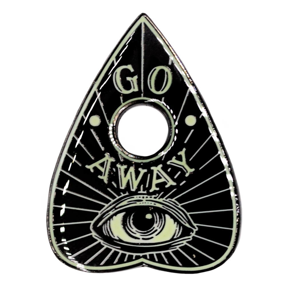 Go Away Glow Planchette Enamel Pin - Kreepsville