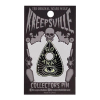 Thumbnail for Go Away Glow Planchette Enamel Pin - Kreepsville