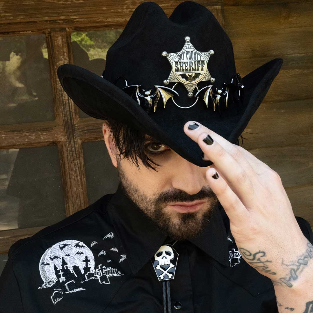 Bat County Sheriff Badge Enamel Pin - Kreepsville