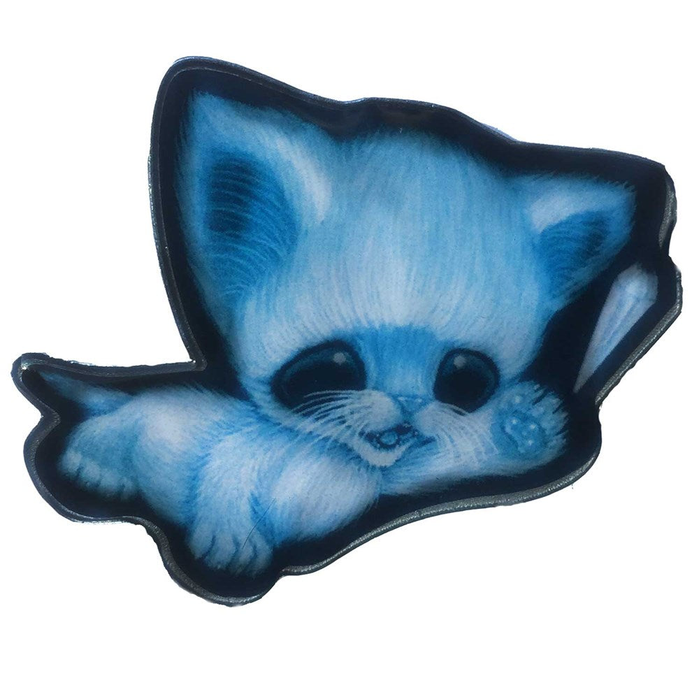 Sugarfueled Ghost Cat Crystal Enamel Pin - Kreepsville