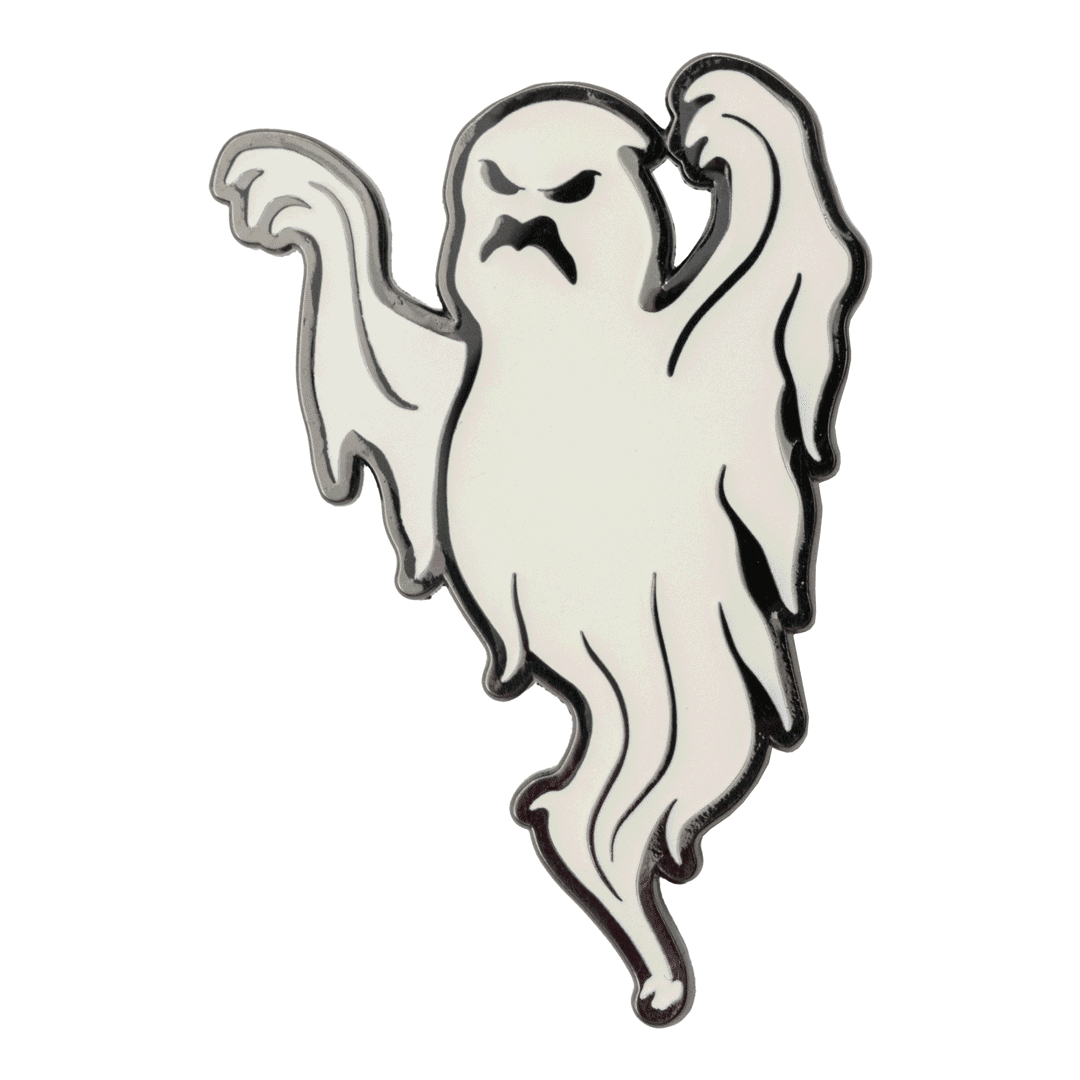 Spooky Ghost Glow Enamel Pin - Kreepsville