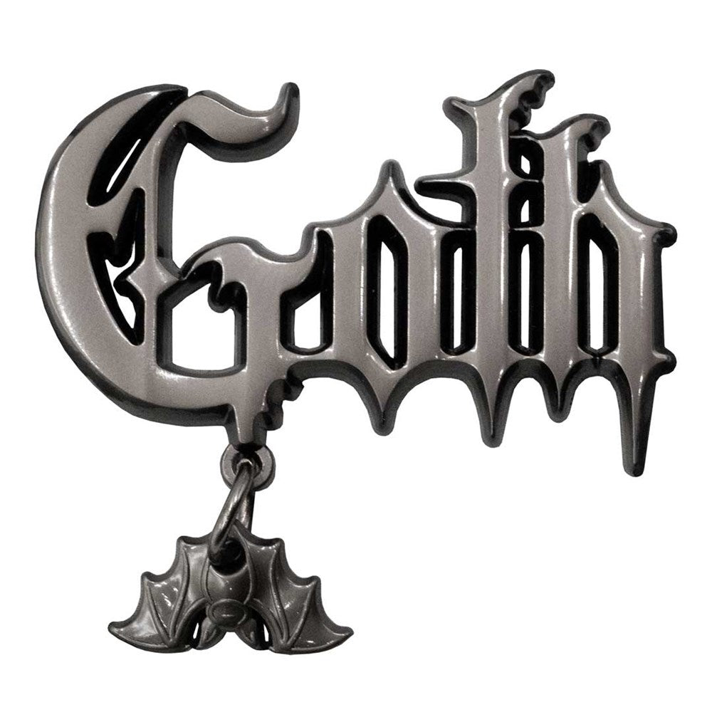 Goth Text Enamel Pin - Kreepsville