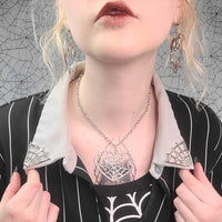 Thumbnail for V Spider Web Tip Chrome Pin - Kreepsville