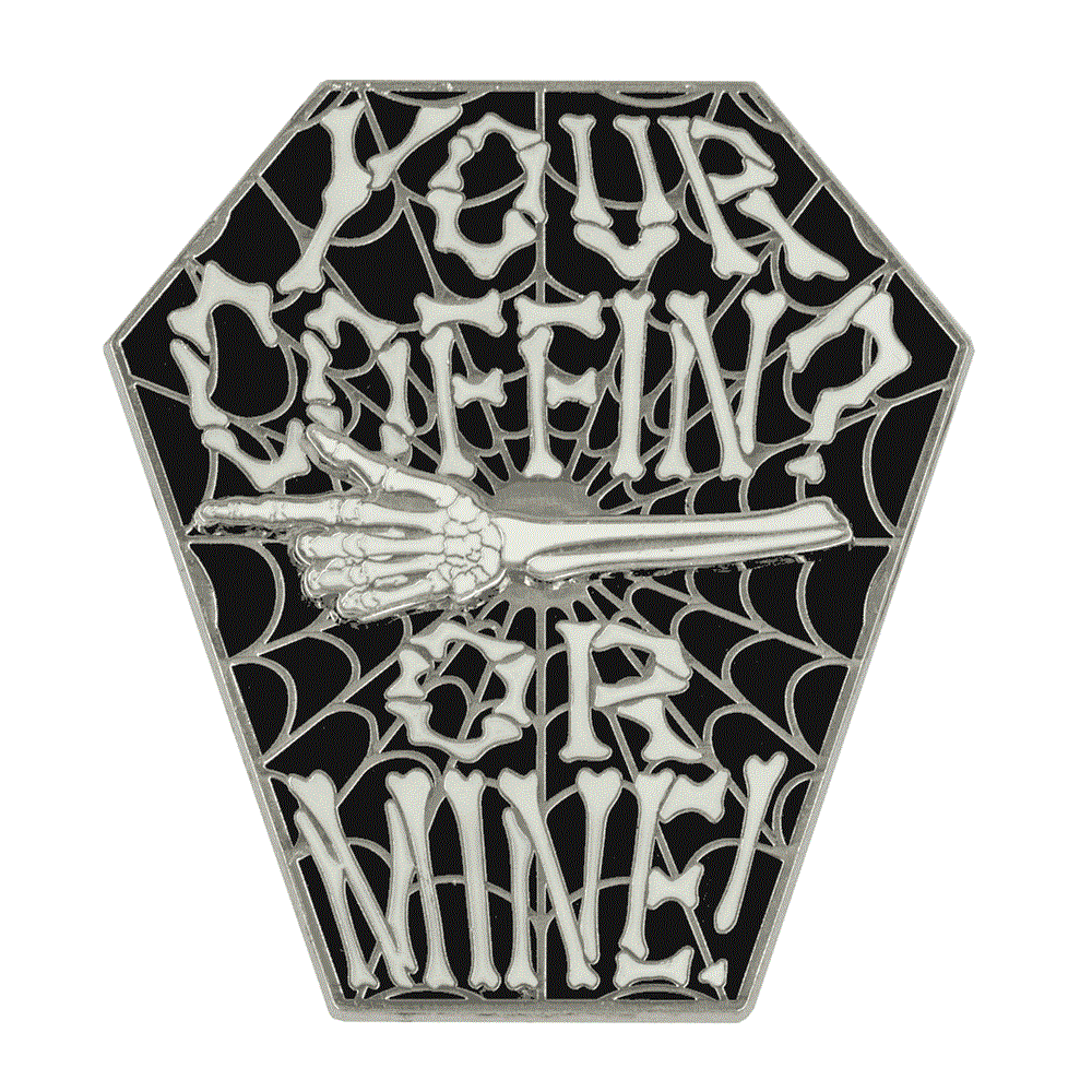 Your Coffin or Mine Spinning Enamel Pin - Kreepsville