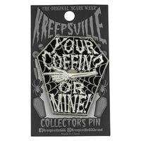 Thumbnail for Your Coffin or Mine Spinning Enamel Pin - Kreepsville