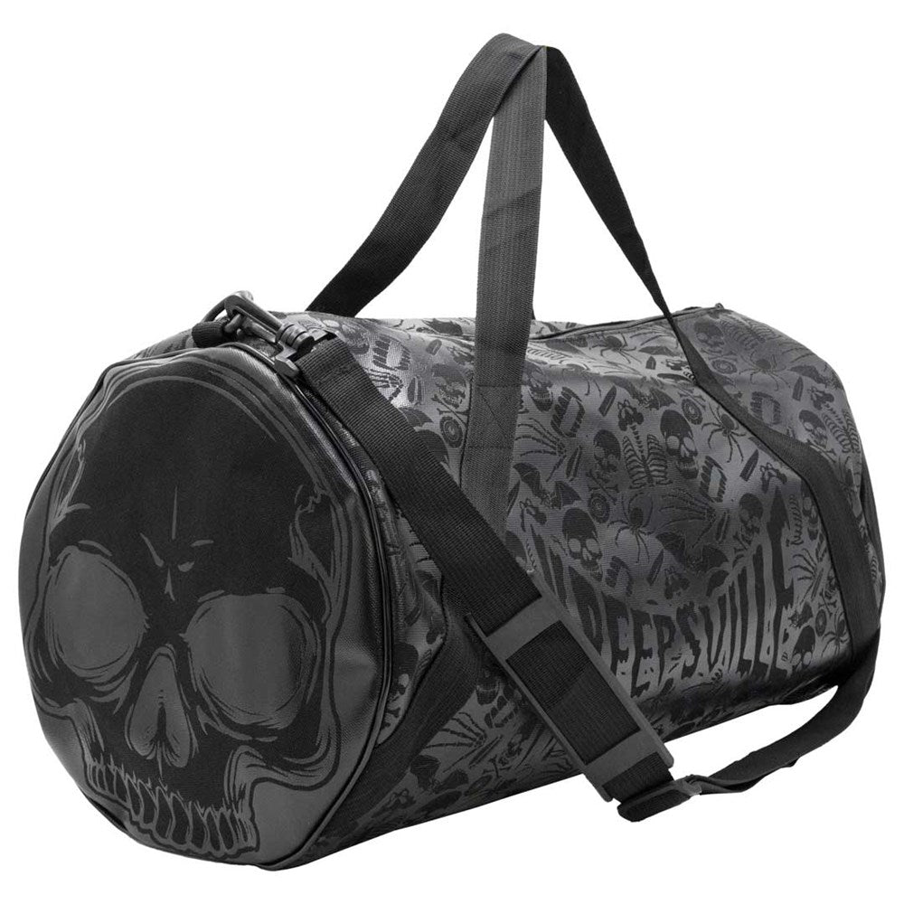 Skull Black Barrel Bag - Kreepsville