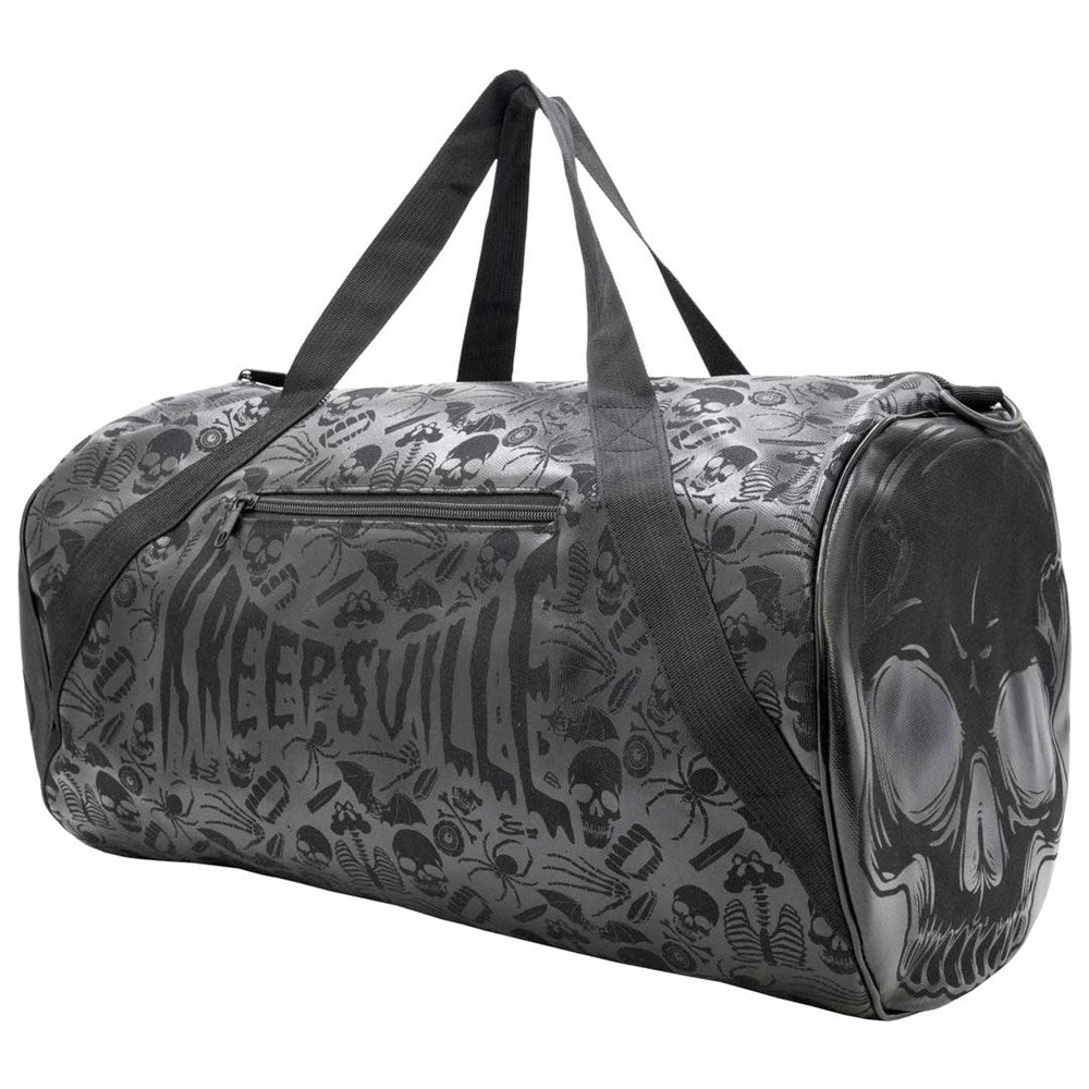 Skull Black Barrel Bag - Kreepsville