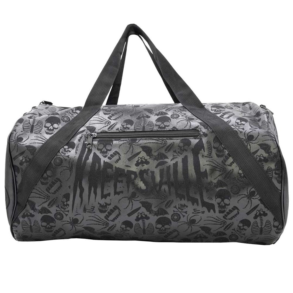 Skull Black Barrel Bag by Kreepsville