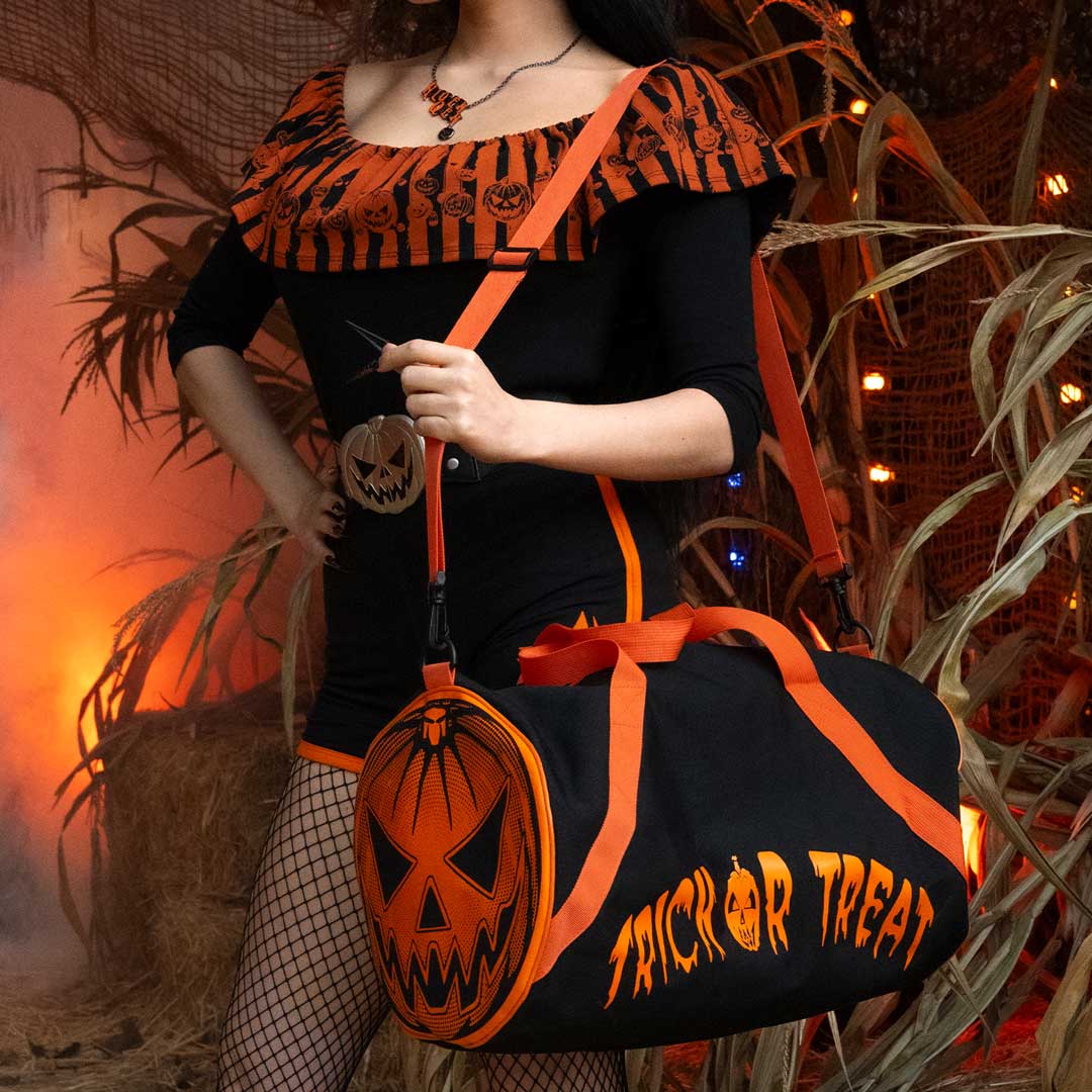 Pumpkin Trick Or Treat Barrel Bag - Kreepsville