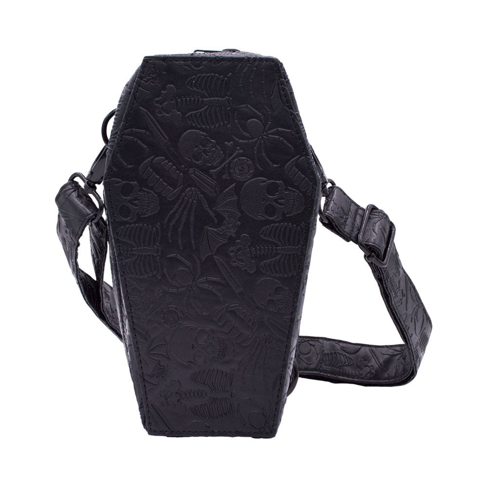 Coffin Embossed Skull Hip Pouch - Kreepsville