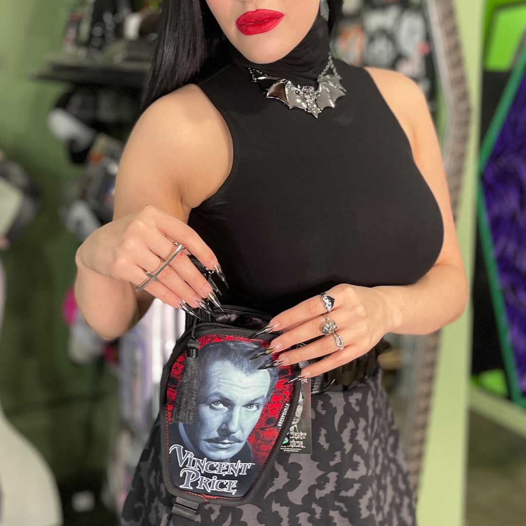 Vincent Price Red Repeat Coffin Clip Pouch - Kreepsville