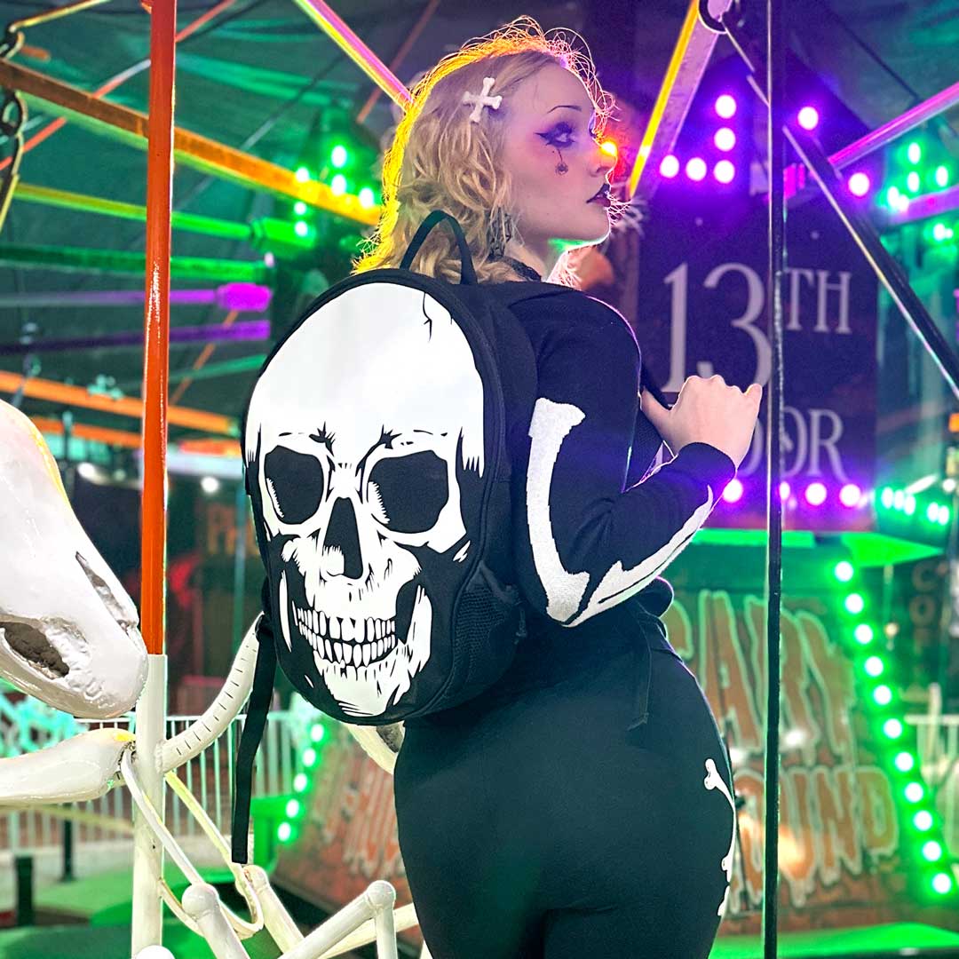 Big Skull Backpack White - Kreepsville