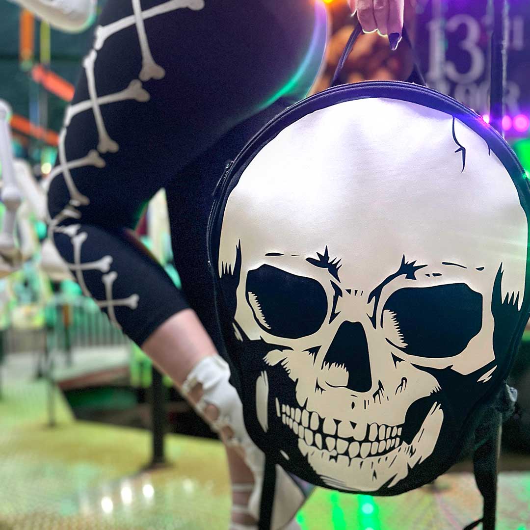 Big Skull Backpack White - Kreepsville