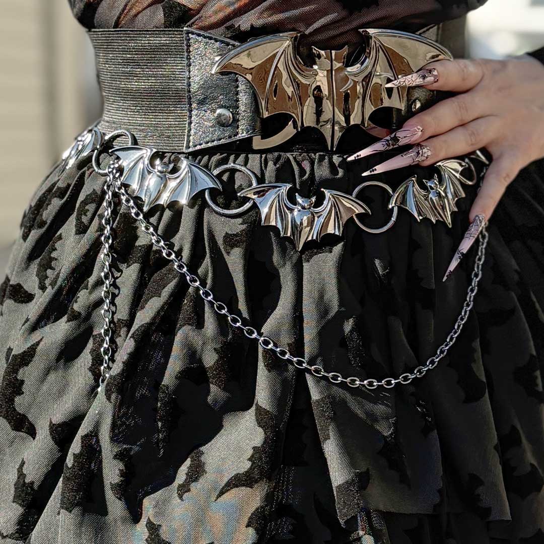 Batty Bats Black Chain Belt - Kreepsville